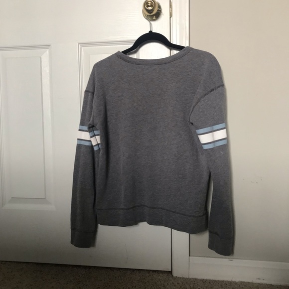 Hollister Sweatshirt Blue Grey Top Size Medium - Picture 2 of 6